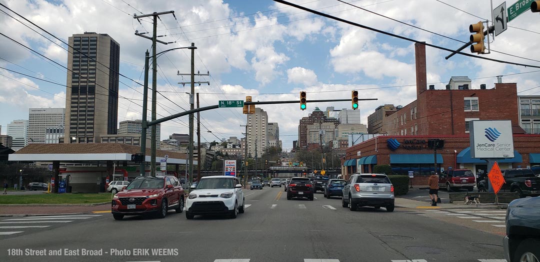 18th Street and East Broad in dowtown Richmond 18th Street and East Broad in dowtown Richmond