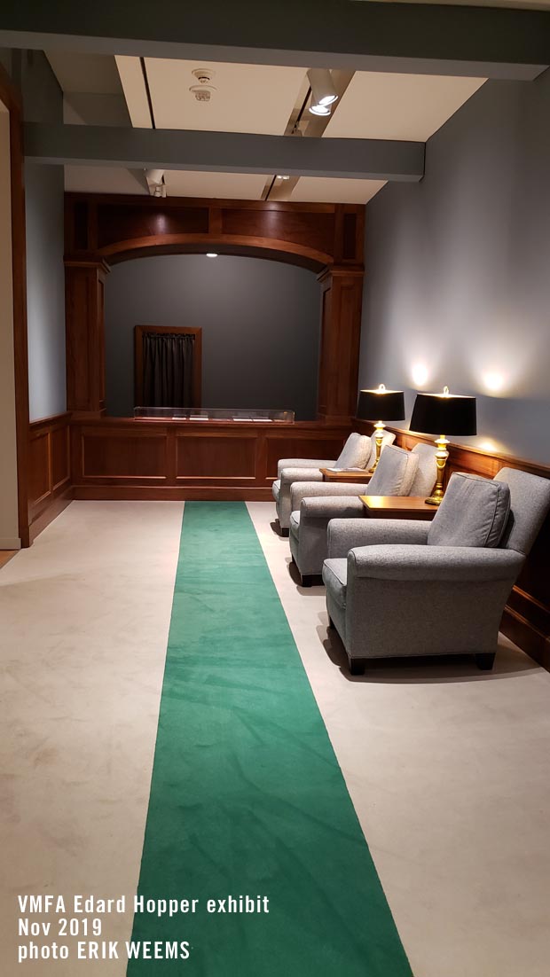 Edward Hopper Exhibit Chairs and Hotel Desk
