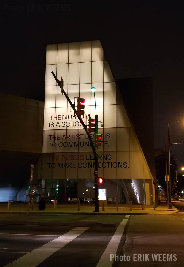 Museum school at night in Richmond Virginia on Broad Street